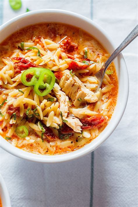 Chicken Orzo Soup Recipe with Sun-dried Tomatoes — Eatwell101