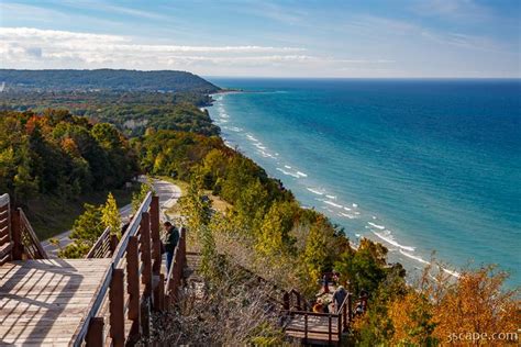 Lake Michigan Shoreline from Arcadia Overlook Photograph by Adam Romanowicz