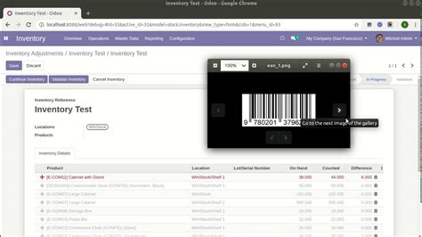 Inventory(Stock) Adjustment Barcode Scanner Odoo - YouTube