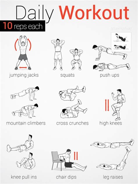 No Gym? No Problem! #4 | Daily workout, Easy daily workouts, Bodyweight ...