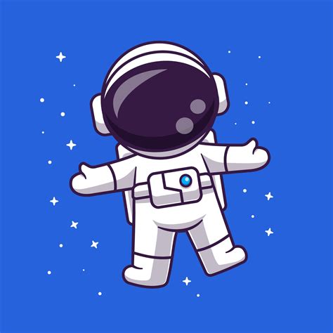 Hand Drawn Cartoon Astronaut Floating in Space SVG Digital - Etsy Australia