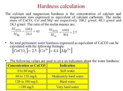 Give me solved example of observationand calculations of ions in hard water - Chemistry - The ...