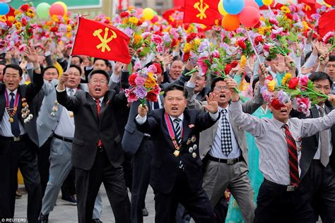 North Koreans enjoy mass dance parade to celebrate Kim Jong-un's Party ...