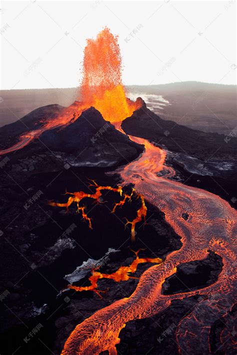 火山口火山爆发素材图片免费下载-千库网