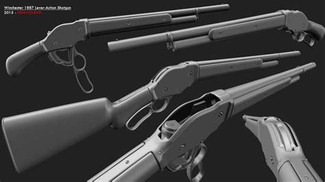 Winchester Model 1887 Lever-Action Shotgun by redroguexiii on DeviantArt