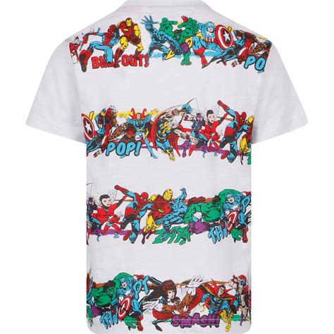 Fabric Flavours Marvel Heroes T-Shirt in White — BAMBINIFASHION.COM