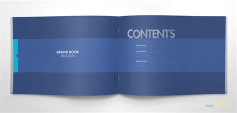 Free Brand Book Template - Cool Blue :: Behance