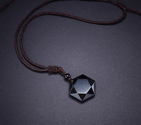 Obsidian Necklace / Obsidian Pendant / Protection Necklace / | Etsy