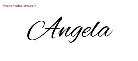 Cursive Name Tattoo Designs Angela Download Free - Free Name Designs