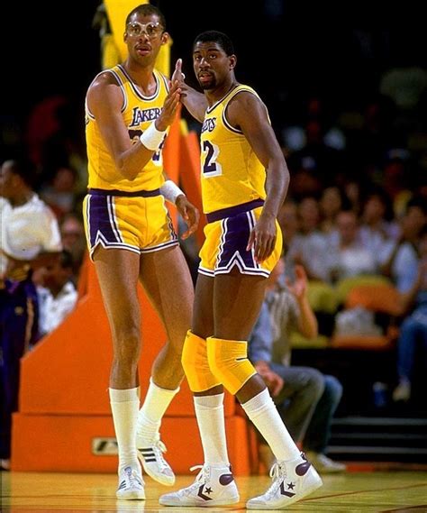 Magic Johnson & Kareem Abdul Jabbar | Sports basketball, Los angeles lakers, Showtime lakers