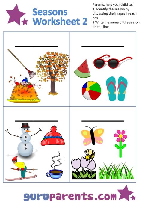 Four Seasons Sorting Activity Free Printable - Printable Word Searches