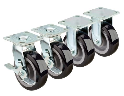 Extra Heavy Duty Large Plate Caster, 6" Wheel, Set of 4 | Universal ...