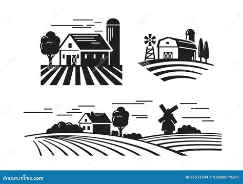 Flat Farm Icons Stock Vector - Image: 66573794