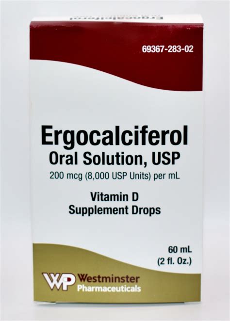 Ergocalciferol Oral Solution, USP — Westminster Pharmaceuticals