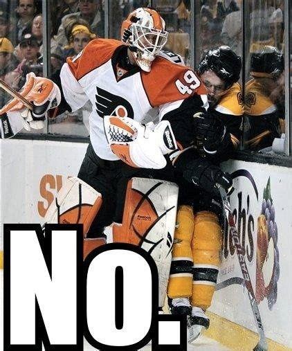 All those missed goalie interference calls eventually catch up to you ... Hockey Baby, Hockey ...