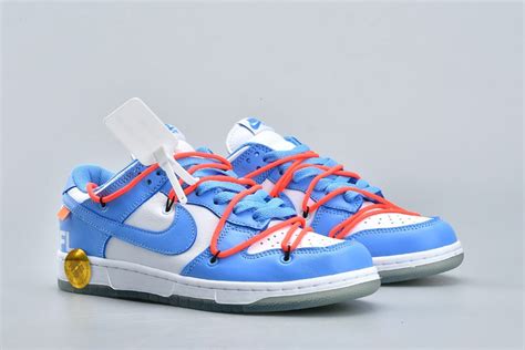 Off-White x Futura x Nike Dunk Low OW UNC Blue White - FavSole.com