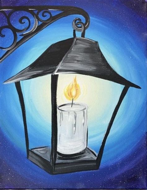 Lantern Painting - Fall Night - Step By Step Acrylic Tutorial Online | Pintura de vidrio ...