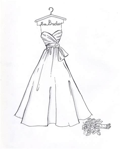 Custom Wedding Dress Sketch | Dress sketches, Fashion sketches dresses ...