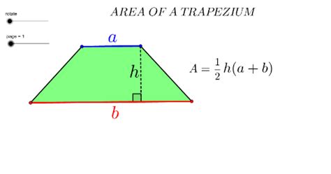 Area of a Trapezium – GeoGebra