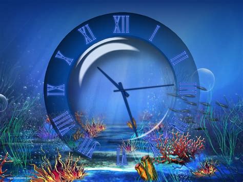 Aquatic Clock Screensaver for Windows - Clock Screensaver