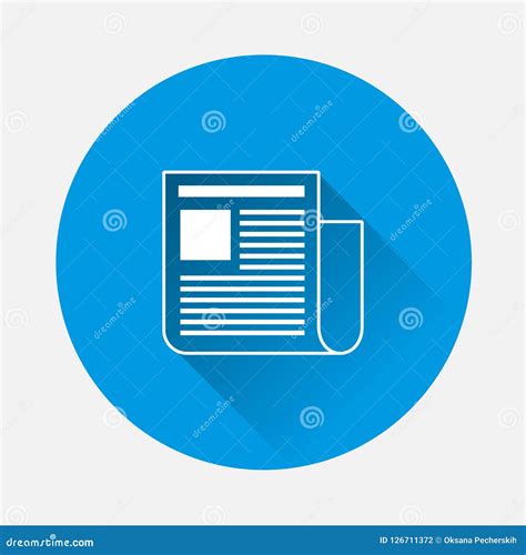 Vector Illustration Newspaper News on Blue Background. Flat Image News with Long Shadow Stock ...