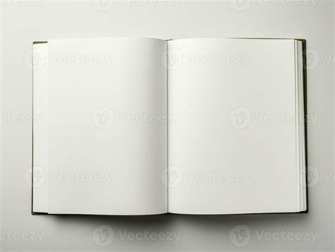 blank page of opened notebook on white background generative AI ...