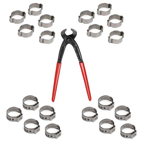 Vapor Guard Crimp Style 3/8 and 5/16 Hose Clamp Kit with Pliers