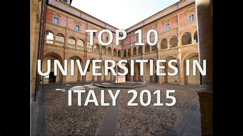 Top 10 Best Universities In Italy 2015/Top 10 Universidades De Italia ...