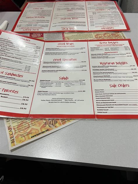 Menu at Greek House restaurant, Johnson City