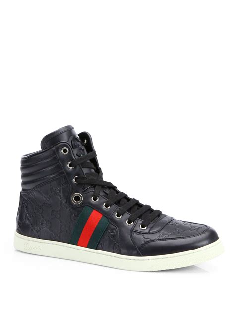 Gucci Ssima High-top Sneakers in Black for Men | Lyst