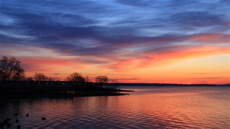 Wallpaper Scenery evening, lake, trees, beautiful landscape 1920x1200 ...