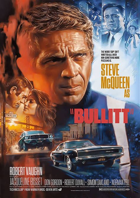 AUTHENTIC Steve Mcqueen as Bullitt poster