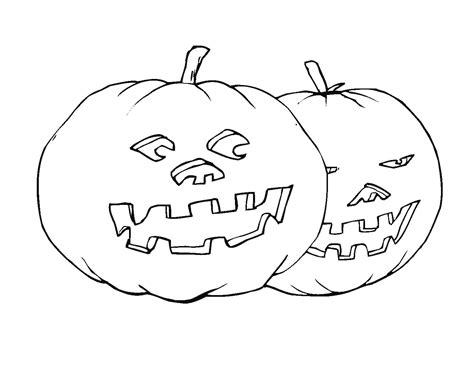 Two Jack O Lanterns coloring page - Download, Print or Color Online for ...