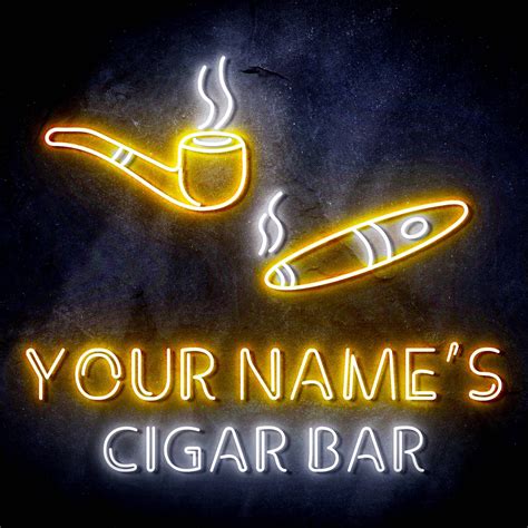 Custom Ultra-Bright Lounge Cigar Bar LED Neon Sign - Way Up Gifts Cigar Bar, Bar Led, Led Tubes ...