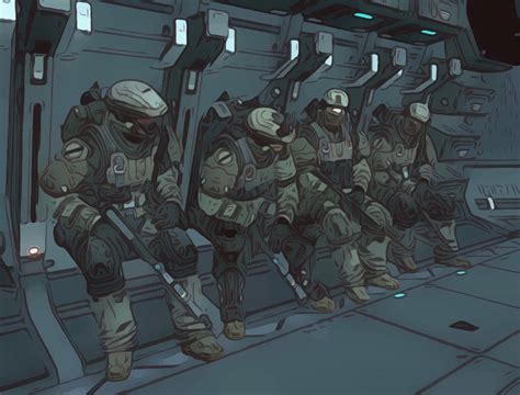 UNSC Marines Aboard a Pelican Transport. | Halo armor, Halo game, Halo reach