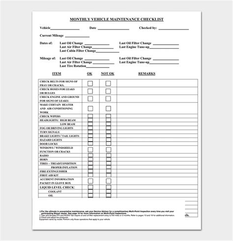 Vehicle Maintenance Schedule Template - 10+ (For Word, Excel, PDF)