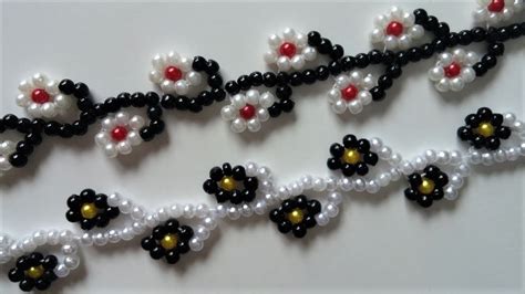 Floral bracelet tutorial. Easy beading pattern for beginners