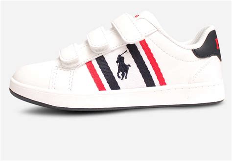 Ralph Lauren Polo Childrens Classic White Leather Shoes