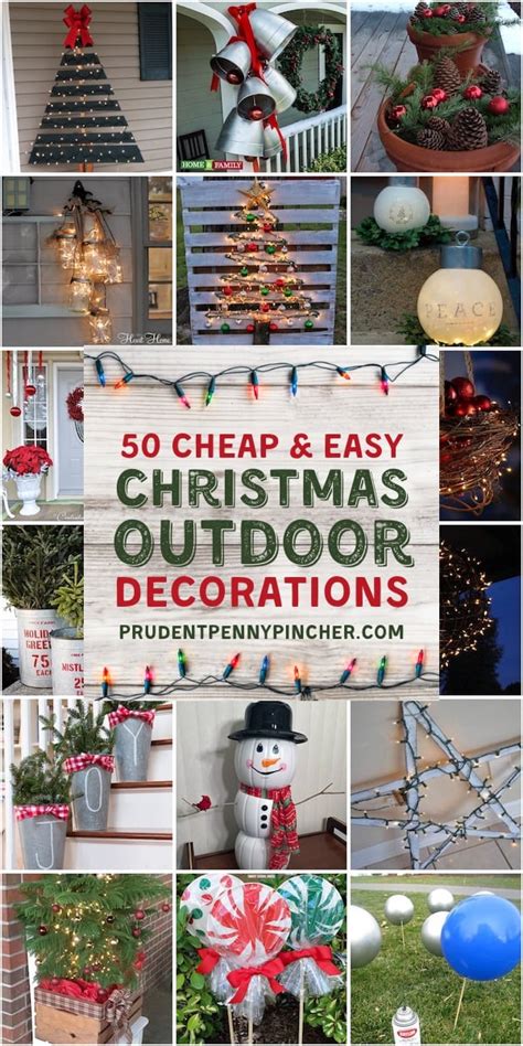 50 Cheap & Easy Outdoor Christmas Decorations - Prudent Penny Pincher