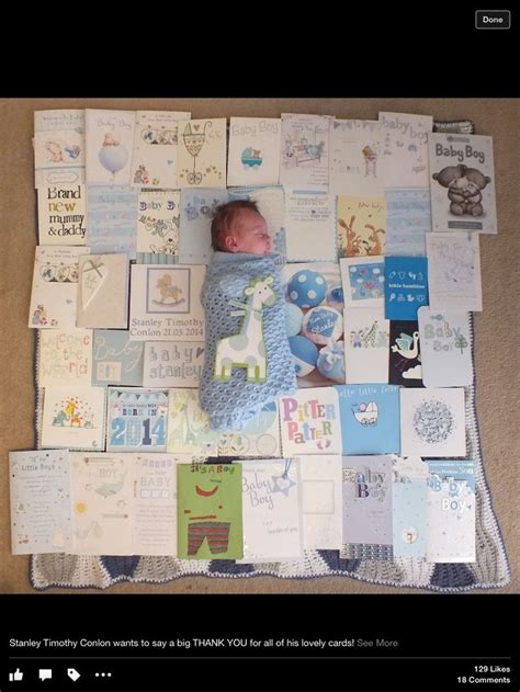 A great way to say thank you for new born baby gifts/ cards Baby Shower Parties, Baby Shower ...