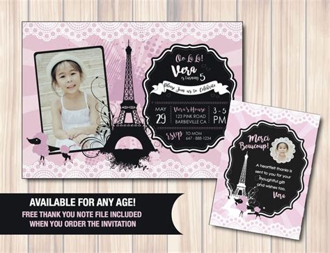 Paris Invitation Paris Theme Party Paris Themed Invitations Paris Party Paris Birthday ...