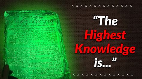 The Secret Knowledge Of The Emerald Tablet