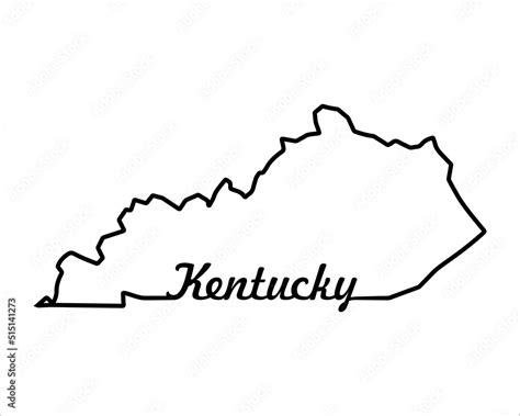 US state map. Kentucky outline symbol. Vector illustration Stock Vector | Adobe Stock