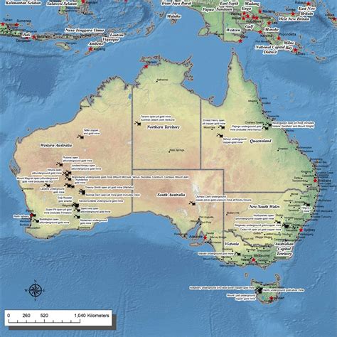 Australia Gold Mines Map | World Gold Mines