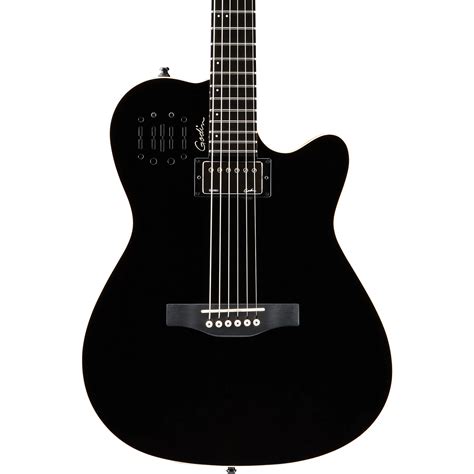 Godin A6 Ultra HG Semi-Acoustic Electric Guitar Black | Musician's Friend