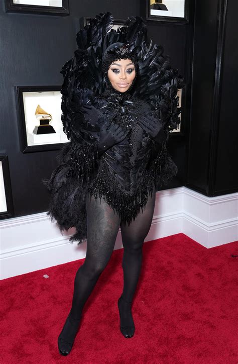 Blac Chyna seemingly channels Black Swan for her Grammys red carpet look