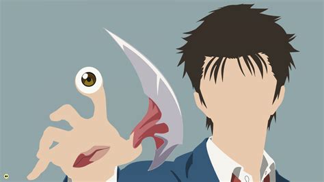 Wallpaper : illustration, anime, horror, cartoon, Parasyte the maxim, Izumi Shinichi, Migi, hand ...