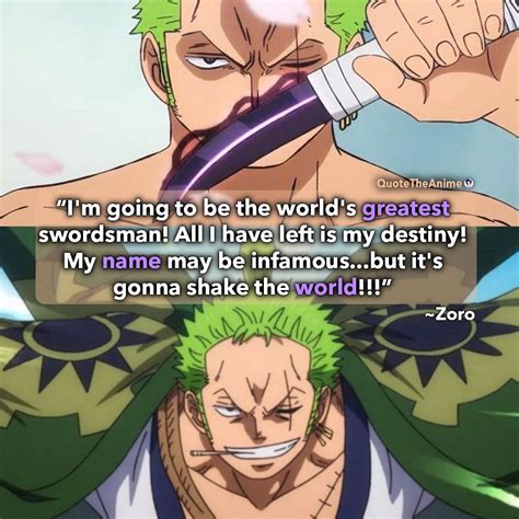 9+ Powerful Zoro Quotes that inspire Greatness! (Images) | One piece quotes, Zoro, Anime quotes ...