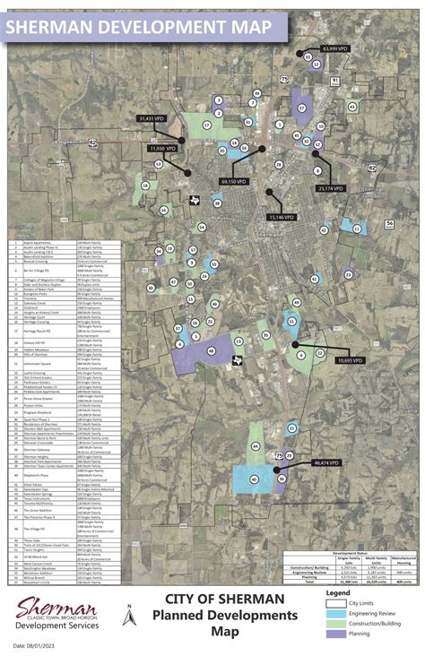 Sherman Development Map