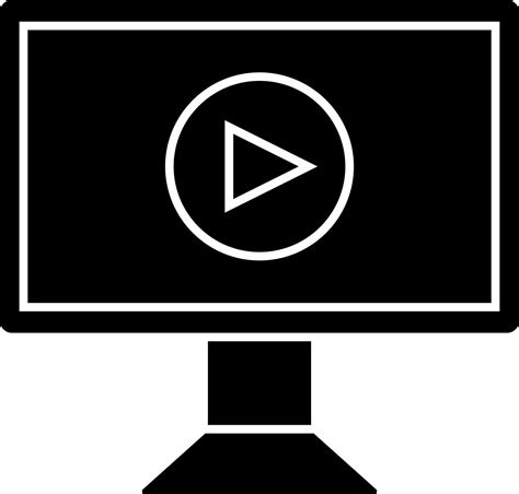 Video play button icon in desktop. 24276190 Vector Art at Vecteezy